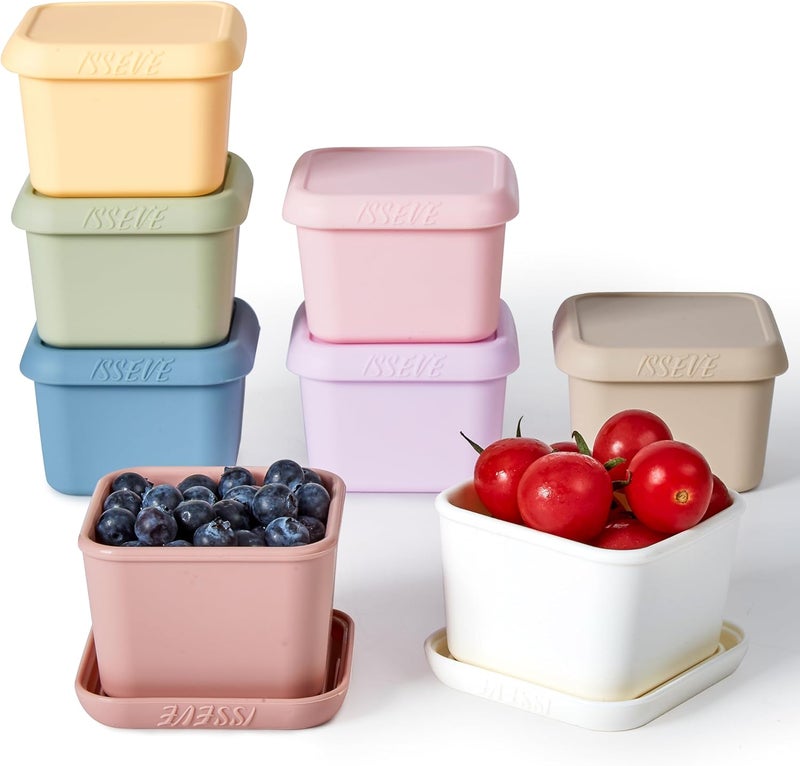 ISSEVE 8-Pack 6oz Silicone Snack Containers for Kids - Image 1